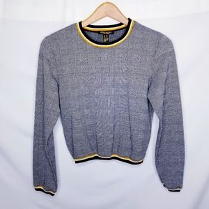 ::SALE::  ReVamped - Black & White Plaid Preppy Sweater - Size XS